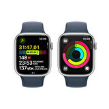 Apple Watch Seri 9 45mm (GPS) Alüminyum Kasa Gümüş MR9D3TU/A - Yenilio Outlet