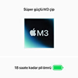 MacBook Air (13 inç, M3, 2024) 8 CPU 8 GPU 8GB RAM 256GB SSD (MRXV3TU/A) - Yenilio Yenisi - Gece Yarısı 
