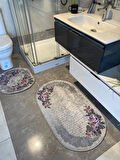 Lizbon Model 2'li Lateks Taban Banyo Paspas Takımı (60X100 - 60X50)