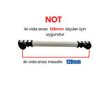 50 Adet Halka Boru Siyah Beyaz Metal Mobilya Kulpu 128mm