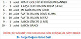1 YAŞ KRAFT TEMA GOLD ,BEYAZ, KUM BALON+ BANER SETİ