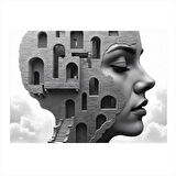 Mimari Yüz Profili Model Ahşap Tablo 50cmX 70cm