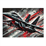 Çarpışan Savaş Uçakları Mdf Tablo 25cmX 35cm