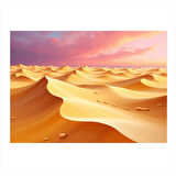 Çöl Kumulları Manzarası Tasarım Mdf Tablo 25cmX 35cm