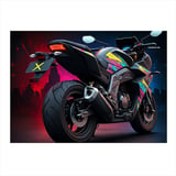 Yarış Motosikleti Modern Ahşap Tablo 35cm X50cm