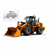 Sarı Kepçe Tasarımı Model Mdf tablo 25cmX 35cm