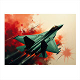 Savaş Uçağı Manevrası Tasarım Mdf Tablo 25cmX 35cm