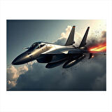 Jet Uçakları Havada Art Mdf Tablo 50cmX 70cm