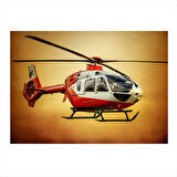 Kurtarma Helikopteri Modern Mdf Tablo 35cm X50cm