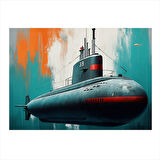 Su Üstünde Denizaltı Modern Mdf Tablo 25cmX 35cm