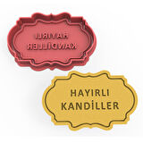 Hayırlı Kandiller Kurabiye Kalıbı Şekillendirici Kopat 2'li