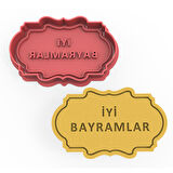 İyi Bayramlar Kurabiye Kalıbı Şekillendirici Kopat 2'li