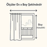 GENCER Home Balkon Perdesi Bağcıklı Ölçü Seçenekli Gri