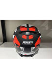 Kask 820 Dakar 3 Black/whıte/red Full Face