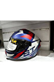 KASK SWAY SW-865 ST BLUE/RED GÜNEŞ GÖZLÜKLÜ