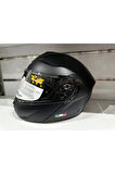 KASK SW-917 ÇENE AÇILIR GÜNEŞ GÖZLÜKLÜ MAT SİYAH