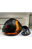 KASK AXXİS DRAKEN S B4 SLIDE MAT FLOUR uyumlu ORANGE/BLACK