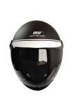 KASK MTS FX-101 MAT SİYAH/BEYAZ ÇENESİZ