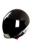 KASK MTS FX-101 MAT SİYAH/BEYAZ ÇENESİZ