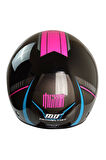 KASK MTS FX-101 PARLAK SİYAH/PEMBE ÇENESİZ