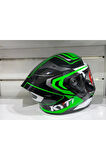 Kask Tt-course Overtech Siyah/yeşil Full Face