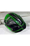 Kask Tt-course Overtech Siyah/yeşil Full Face