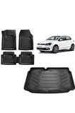 Volkswagen Polo 2014 Uyumlu Model Alt Kademe 3d Bagaj Havuzu ve 4D Luxury Havuzlu Paspas