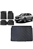 Peugeot 2008 2023 Model Uyumlu Alt Kademe 3d Bagaj Havuzu ve 4D Luxury Havuzlu Paspas