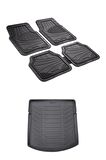 Ford Fiesta 2002-2008 Star Siyah Havuzlu Paspas Ve 3d Bagaj Havuzu