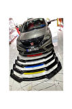 Seat Toledo 1998-2004 4 Parça Kırmızı Dilli Ön Ek Piano Black Lip