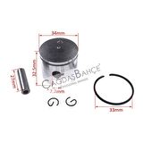 MOTORLU TESTERE PİSTON SEGMAN SETİ 34 MM 2500 TÜM MODELLER 