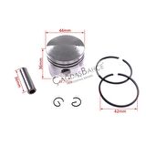 BG520 / CG520 TIRPAN PİSTON SEGMAN SETİ KOMPLE 44MM