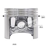 STİHL MS341 / MS 361 MOTORLU TESTERE PİSTON SEGMAN SETİ 47 MM