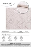 YoudayHomeCollection BONAPARTE-Vizon/Krem - Salon , Oturma Odası ve Koridor Halısı-Robot Süpürge Uyumlu-Kolay Temizlenebilir - 80X300