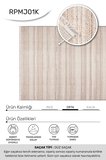 YoudayHomeCollection MARGİN-Vizon/Beyaz - Oturma Odası, Koridor, Yatak Odası Halısı- Robot Süpürgeye Uyumlu-Kolay Temizlenebilir - 100X200