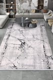 YoudayHomeCollection ROXSTONE-Gri/Siyah - Salon , Oturma Odası ve Koridor Halısı-Robot Süpürge Uyumlu-Kolay Temizlenebilir - 80X80