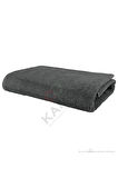 12 Adet 50x90cm Gri Mikrofiber Saç Havlusu, Spor ve Berber Havlusu, Duş Havlusu