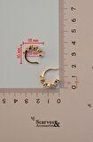 Sıkıştırmalı Kıkırdak Küpesi Kalpli Earcuff