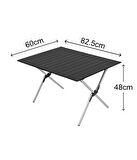 Yek Outdoor 2 Kişilik Alüminyum Kamp Masası ve Sandalye Seti - Siyah