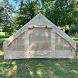 Yek Outdoor 420D Oxford 6 Kişilik 4 Mevsim Soba Çıkışlı Şişme Kamp Çadırı – Pompalı, 210x300x190 cm