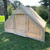 Yek Outdoor 420D Oxford 6 Kişilik 4 Mevsim Soba Çıkışlı Şişme Kamp Çadırı – Pompalı, 210x300x190 cm