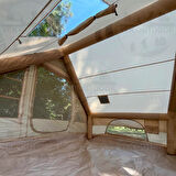 Yek Outdoor 210D Oxford 6 Kişilik 4 Mevsim Soba Çıkışlı Şişme Kamp Çadırı – Pompalı, 210x300x190 cm