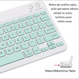  Kablosuz Bluetooth Klavye + Mouse Seti (iOS / Android / Windows Uyumlu) YEŞİL