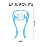 Hediyelik Boyun Bacak Ayak Bel Masaj Aleti Çok Fonksiyonlu Manuel 4 Tekerlekli - Mavi