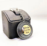 İSİM YAZILABİLİR TELKARİ GÜMÜŞ ANAHTARLIK 925 AYAR. MİDYAT TELKARİSİ