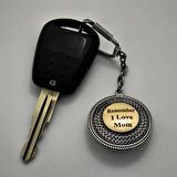 İSİM YAZILABİLİR TELKARİ GÜMÜŞ ANAHTARLIK 925 AYAR. MİDYAT TELKARİSİ