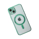 İphone 14 Plus Kılıf Magneticsafe Lazer Silikon - Haki Yeşil