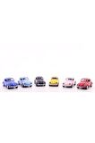 Star Global 6 Adet Çek-Bırak Metal Vosvos Araba Dıe Cast Büyük Boy 12cm
