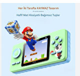 Mini Oyun Makinesi  Çocuklar İçin Büyüleyici LCD Ekran, Tek/Çift Oynatıcı Yeşil