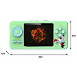 Mini Oyun Makinesi  Çocuklar İçin Büyüleyici LCD Ekran, Tek/Çift Oynatıcı Yeşil